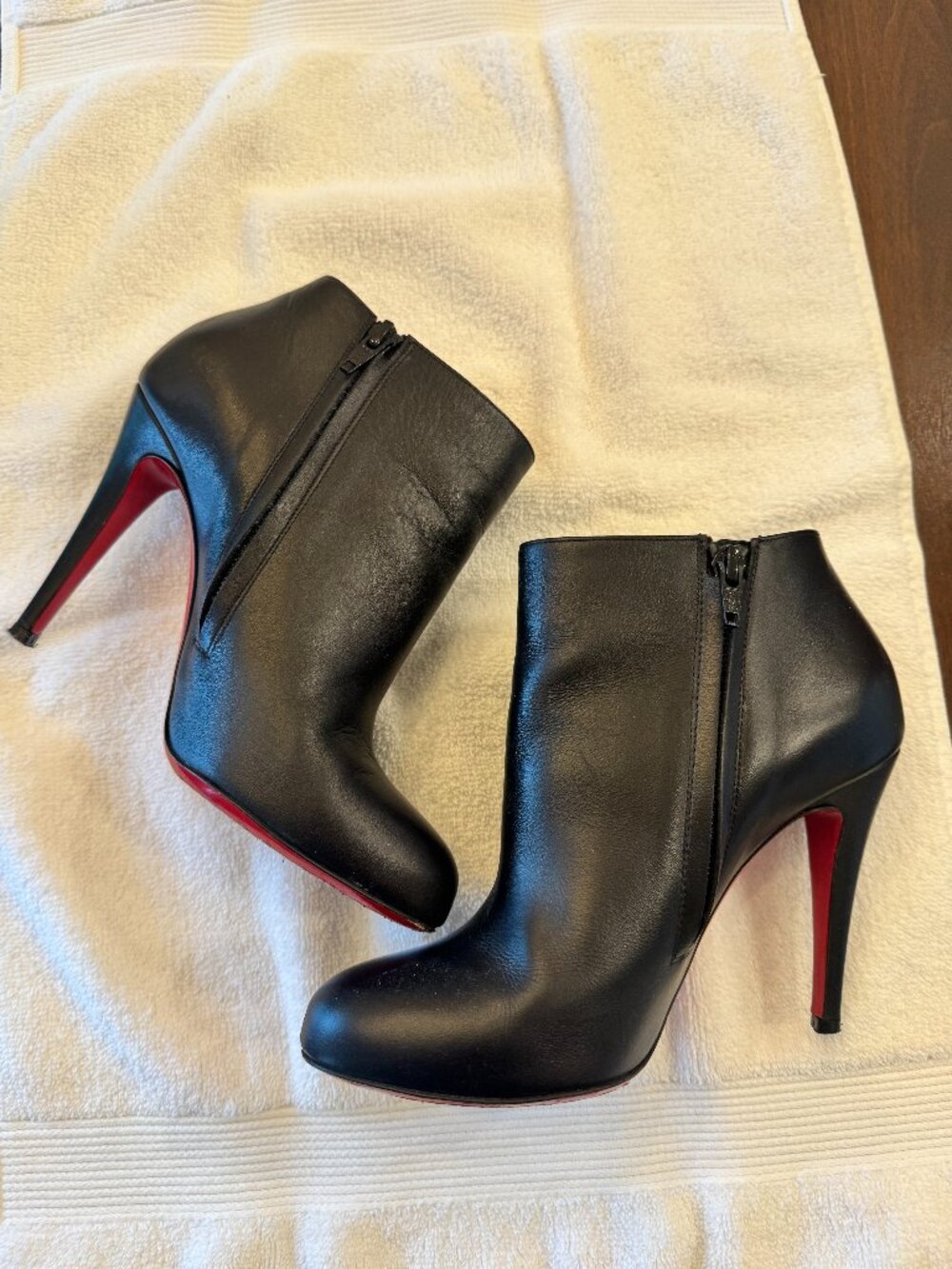 Black Louboutin Booties, Size 37.5